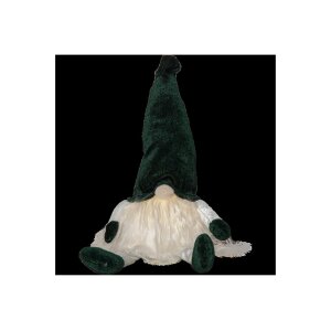 LED-Deko-Wichtel 44?cm mit grüner Mütze –...