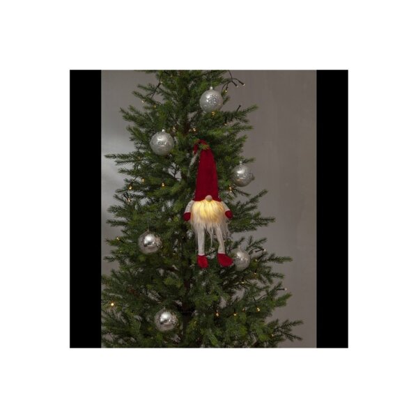 LED-Deko-Wichtel 44?cm mit roter Mütze – Batteriebetrieben