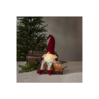 LED-Deko-Wichtel 44?cm mit roter Mütze – Batteriebetrieben