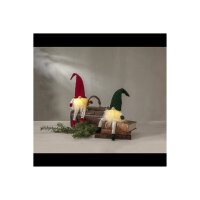 LED-Deko-Wichtel 44?cm mit roter Mütze – Batteriebetrieben