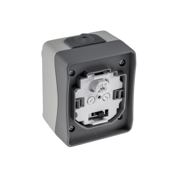 NUQUI Feuchtraum PIR Bewegungsmelder 120°, bis 6m, 250V~, 2-500W, IP54