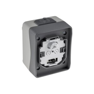 NUQUI Feuchtraum PIR Bewegungsmelder 120°, bis 6m, 250V~, 2-500W, IP54
