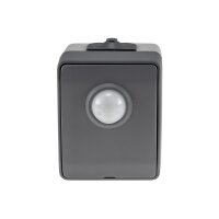 NUQUI Feuchtraum PIR Bewegungsmelder 120°, bis 6m, 250V~, 2-500W, IP54