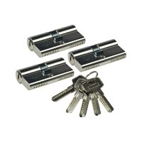Schließzylinder-Set 3x 60mm (30+30mm) Profil-Zylinder, 5 Sicherheits-Schlüssel