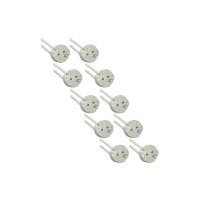 10 x GU5,3/G4/G6,35 Fassung Keramik LED Halogen mit Kabel