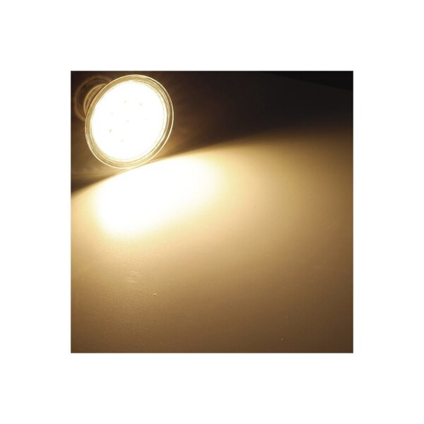 LED Strahler GU10 "H40 SMD" 120°, 3000k, 330lm, 230V/3W, warmweiß