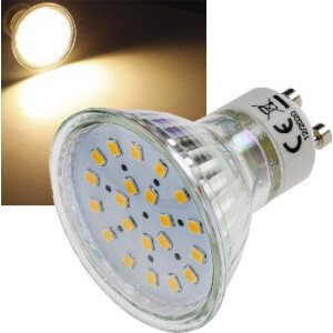 LED Strahler GU10 "H40 SMD" 120°, 3000k, 330lm, 230V/3W, warmweiß