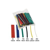 Schrumpfschlauch-Sortiment, 100-teilig in Sortimentstüte, bunt