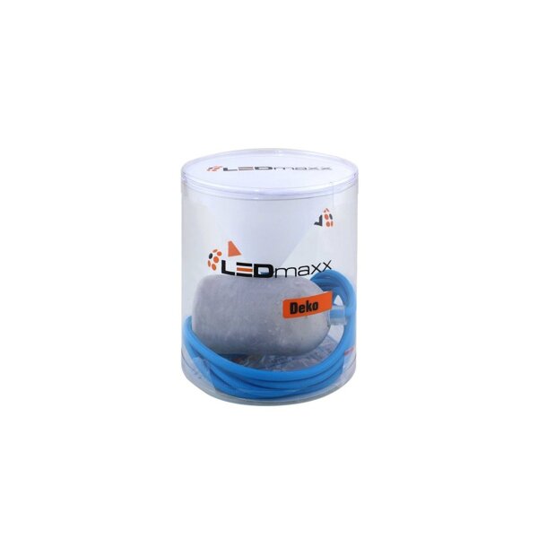 Deko Set Textilkabel marineblau mit Beton-Lampenfassung E27 und weißem Baldachin