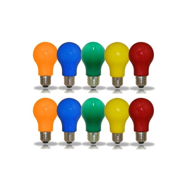 LED Lampen E27 bunt 10er Set – Farbige Glühbirnen 3W Party & Garten