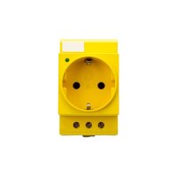 Hongfa Schutzkontakt-Steckdose Gelb – LED-Statusanzeige, 250V, 16A