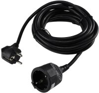 Schutzkontakt-Verlängerung, 5m, schwarz H05VV-F3G...