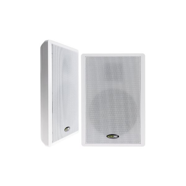 Flatpanel-Lautsprecher 2-Wege 40Watt 2 Stück  37mm flach Aufputz weiß