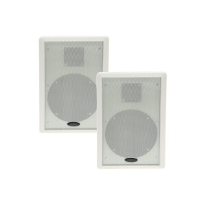 Flatpanel-Lautsprecher 2-Wege 40Watt 2 Stück  37mm flach Aufputz weiß