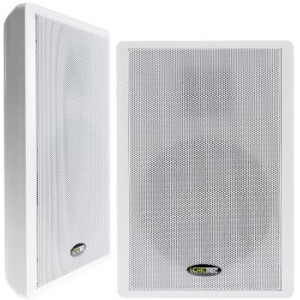 Flatpanel-Lautsprecher 2-Wege 40Watt 2 Stück  37mm flach Aufputz weiß