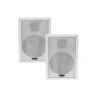 Flatpanel-Lautsprecher 2-Wege 40Watt 2 Stück  37mm flach Aufputz weiß