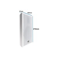 Flatpanel-Lautsprecher 2-Wege 40Watt 2 Stück  37mm flach Aufputz weiß