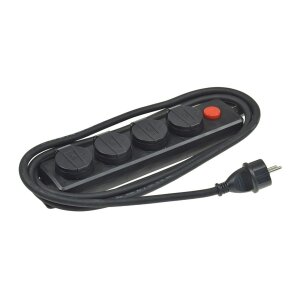 Gartensteckdosenleiste für Außen, 4-fach IP44,...