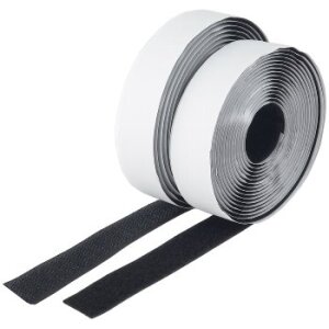Klettband 10m auf Rolle, selbstklebend 2-lagig, 1000x2cm, schwarz