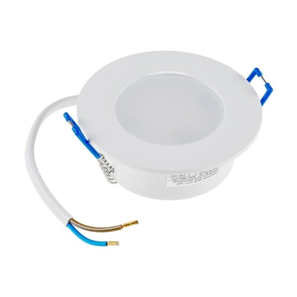 LED-Einbauleuchte "Flat-30 FR-R" 4200K Ø85x30mm, 5W, 500lm, IP44, rund, weiß