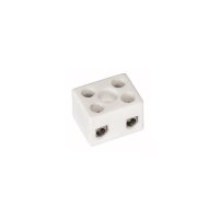 L&uuml;sterklemme 2-fach aus Porzellan