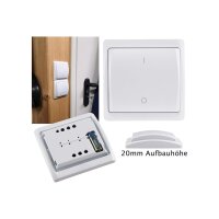 Funk Schalter Set Rolladen Jalousie Steuerung I Funk-Wandschalter mit Funk Einbau Empfänger I Für elektronische Motoren bis 500 Watt I Anschluss an 230V