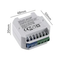 Funk Schalter Set Rolladen Jalousie Steuerung I Funk-Wandschalter mit Funk Einbau Empfänger I Für elektronische Motoren bis 500 Watt I Anschluss an 230V