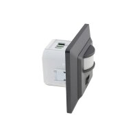 MILOS Bewegungsmelder 160°, anthrazit LED geeignet, 250V~, Unterputz, 2-Draht