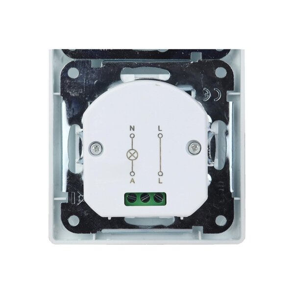 Milos Bewegungsmelder Steckdose Unterputz Innen 2-Draht 230V 160° Sensor I Anschluss ohne Nullleiter I Anthrazit