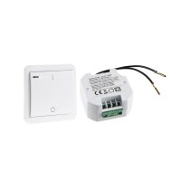 Funk Starter-Set No.6 "Pilota Casa" Wandschalter/Kontrolllampe + UP Empf&auml;nger WS