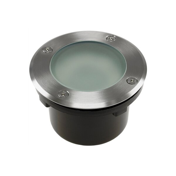 Bodenleuchte BEL GX53 R – IP65, Edelstahl, Ø118?mm, GX53-Fassung, befahrbar, 230?V