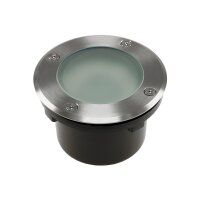 Bodenleuchte BEL GX53 R – IP65, Edelstahl, Ø118?mm, GX53-Fassung, befahrbar, 230?V