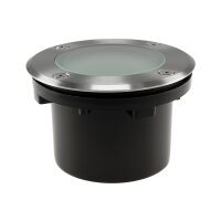 Bodenleuchte BEL GX53 R – IP65, Edelstahl, Ø118?mm, GX53-Fassung, befahrbar, 230?V
