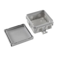 Feuchtraum-Kabelabzweigdose /-kasten, 75x75x40mm, IP54, 7-fach, grau,1 Stück