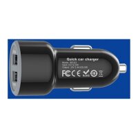 USB Kfz-Ladegerät "Duo 4,8A" 24W In 12-24V=, Out 5V= 4,8A, 2x USB