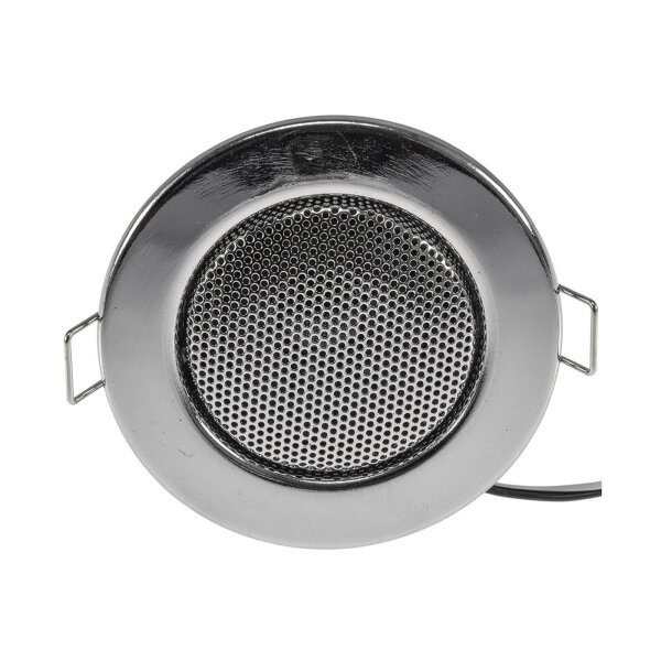 Decken-Einbaulautsprecher "Mini" Halogen-Look, 8cm Ø, 6cm Einbau, chrom