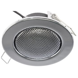Decken-Einbaulautsprecher "Mini" Halogen-Look, 8cm Ø, 6cm Einbau, chrom