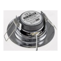 Decken-Einbaulautsprecher "Mini" Halogen-Look, 8cm Ø, 6cm Einbau, chrom