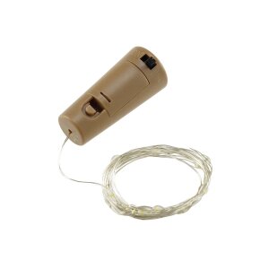 Flaschenlichterkette 10er Set – warmweiß, goldener Draht – LED Dekoration