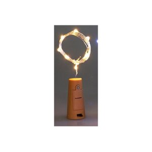 Flaschenlichterkette 10er Set – warmweiß, goldener Draht – LED Dekoration
