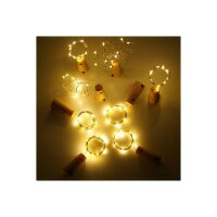 Flaschenlichterkette 10er Set – warmweiß, goldener Draht – LED Dekoration