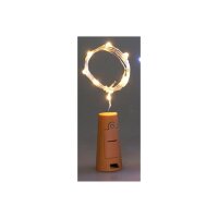 Flaschenlichterkette 10er Set – warmweiß, goldener Draht – LED Dekoration