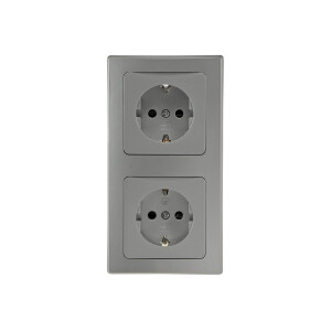 Delphi Steckdose mit Schalter Grau Silber Komplettset 20 Teile