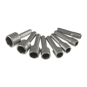 Steckschlüsselsatz Stecknuss-Adapter 8-teilig 1/4 Zoll I 5 bis 13mm Sechskant Steck Adapter