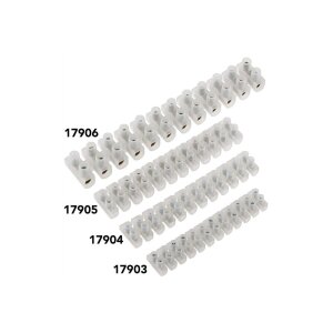 Lüsterklemmen für 4,0-10mm², 12 Klemmen Messingeinsatz, transparent