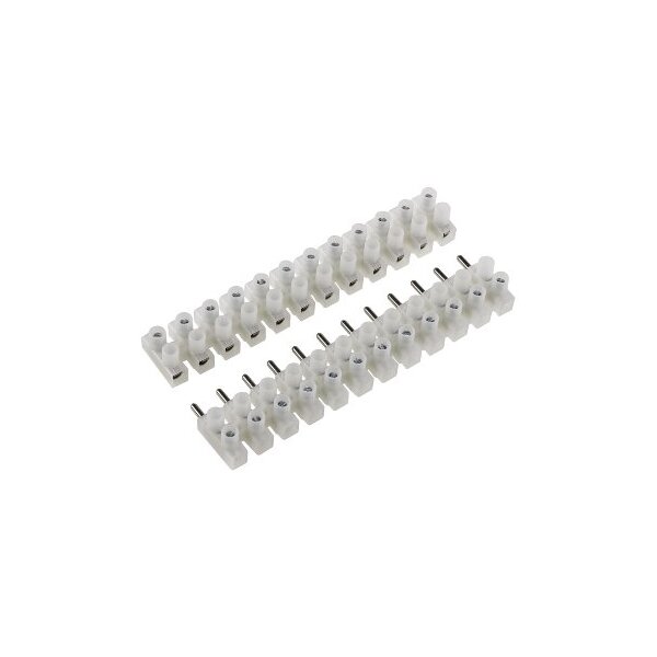 Lüsterklemmen für 2,5-4,0mm², 12 Klemmen Messingeinsatz, transparent, steckbar