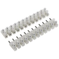 Lüsterklemmen für 2,5-4,0mm², 12 Klemmen Messingeinsatz, transparent, steckbar