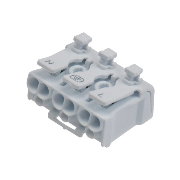 Lüsterklemme, 3-polig mit Hebel 0,75-2,5mm², max. 16A