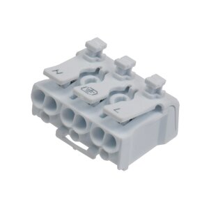 Lüsterklemme, 3-polig mit Hebel 0,75-2,5mm²,...