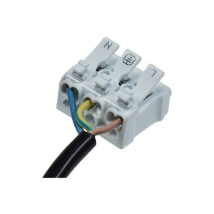 Lüsterklemme, 3-polig mit Hebel 0,75-2,5mm², max. 16A